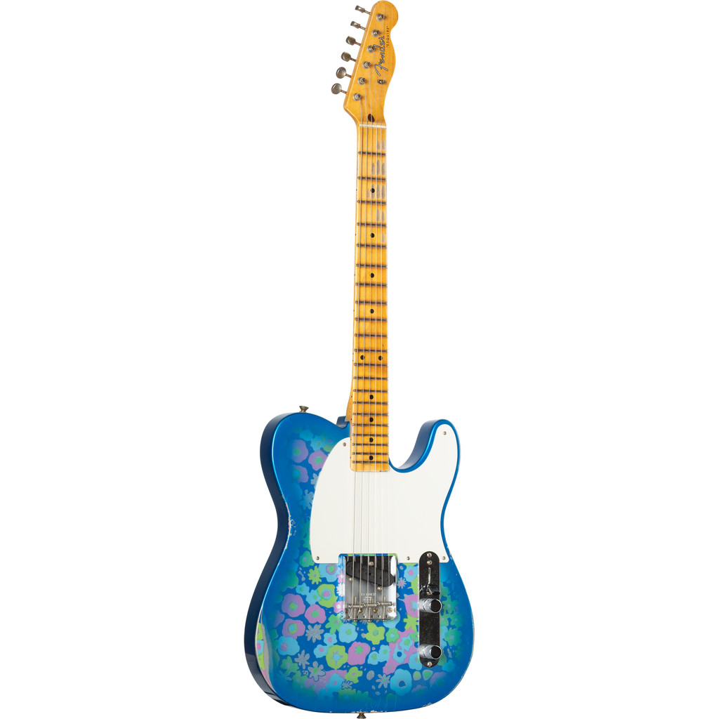 Fender Custom Shop 50's Esquire Relic Electric Guitar - Blue Floral - View 4 | MusicMarket