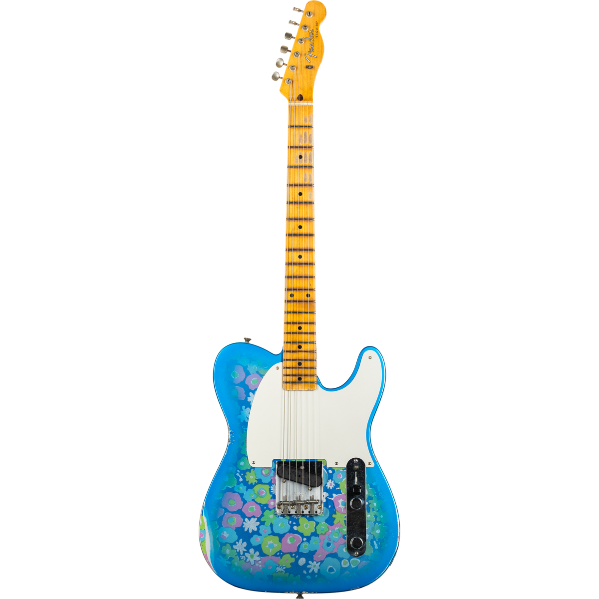 Fender Custom Shop 50's Esquire Relic Electric Guitar - Blue Floral - View 2 | MusicMarket
