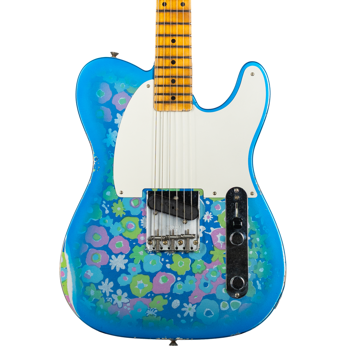 Fender Custom Shop 50's Esquire Relic Electric Guitar - Blue Floral - MusicMarket