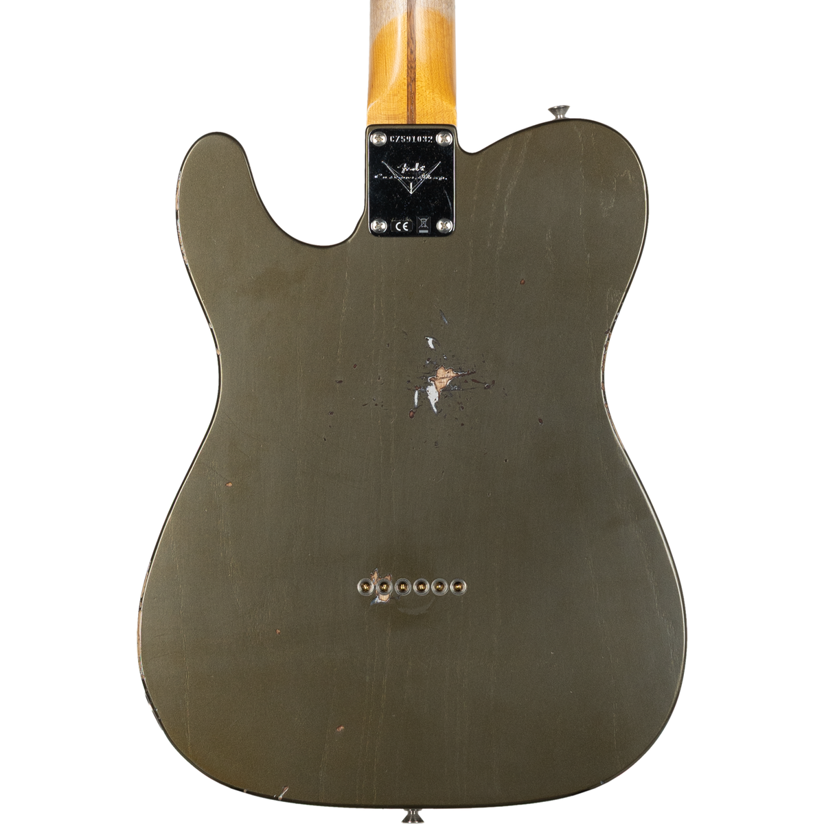 Fender Custom Shop 1956 Esquire Relic with Closet Classic Hardware - Super Aged Charcoal Frost Metallic - View 10