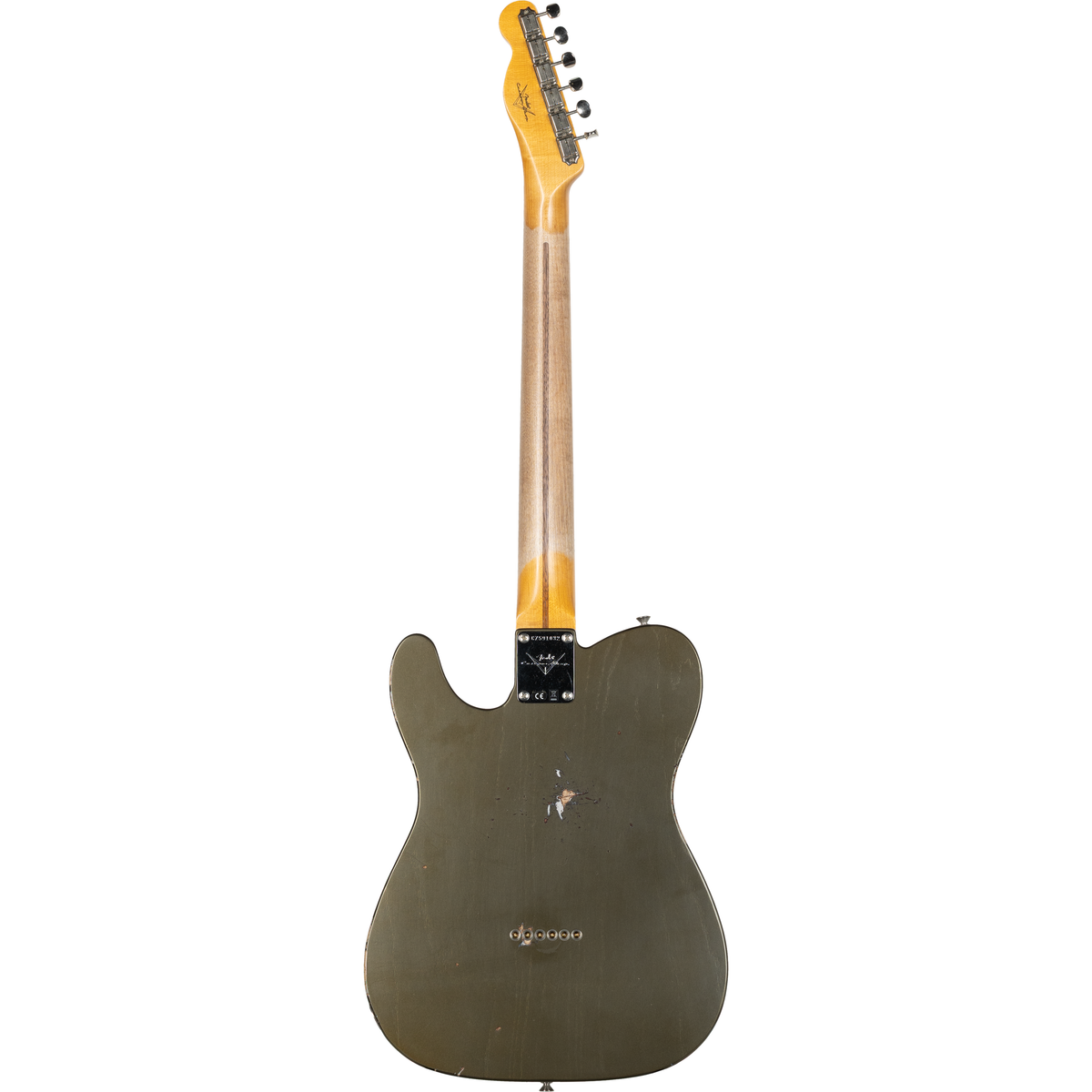 Fender Custom Shop 1956 Esquire Relic with Closet Classic Hardware - Super Aged Charcoal Frost Metallic - View 5 |