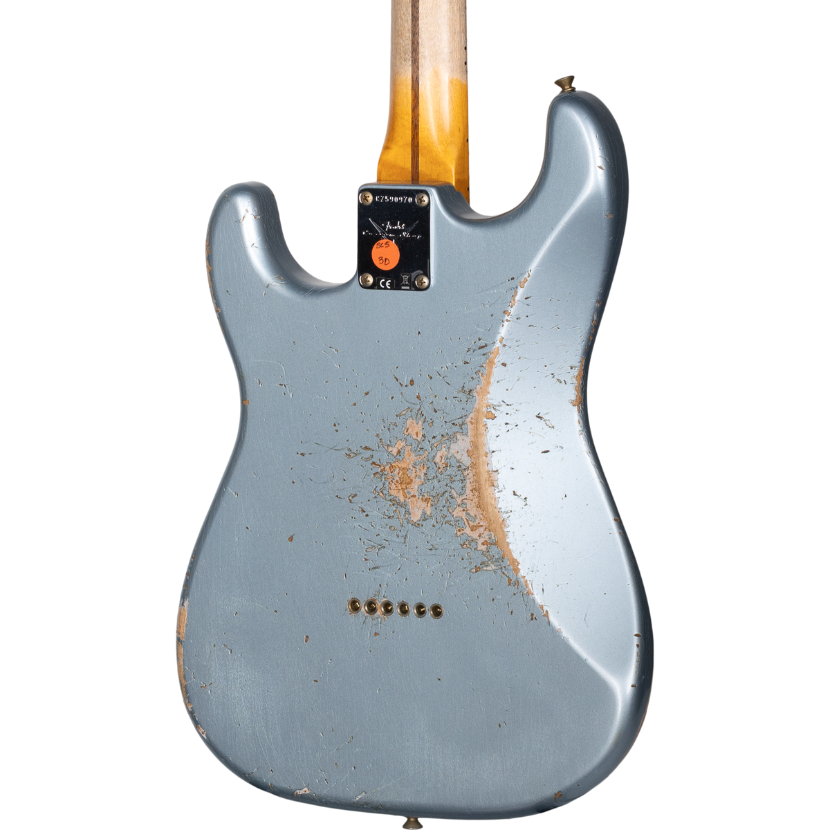 Fender Custom Shop 1956 Hardtail Stratocaster Heavy Relic - Faded Blue Ice Metallic - View 6 | MusicMarket