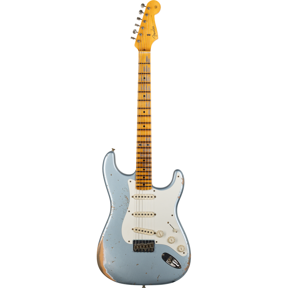Fender Custom Shop 1956 Hardtail Stratocaster Heavy Relic - Faded Blue Ice Metallic - View 4 | MusicMarket