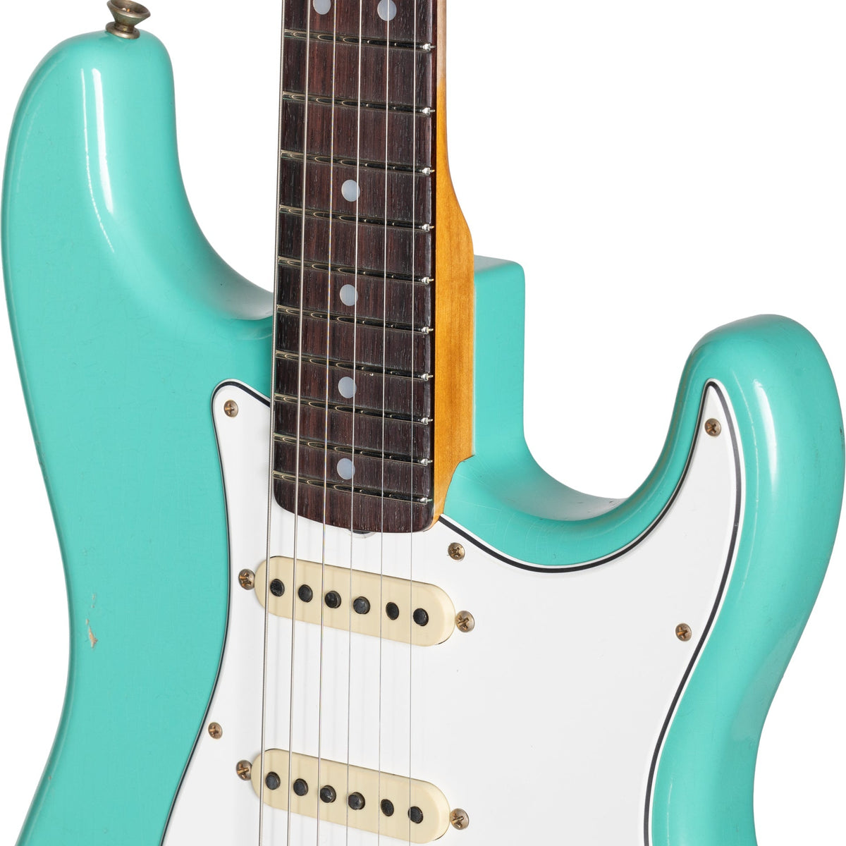 Fender Custom Shop S24 LTD L-Series ‘64 Stratocaster Journeyman - Aged Sea Foam Green - View 6 | MusicMarket