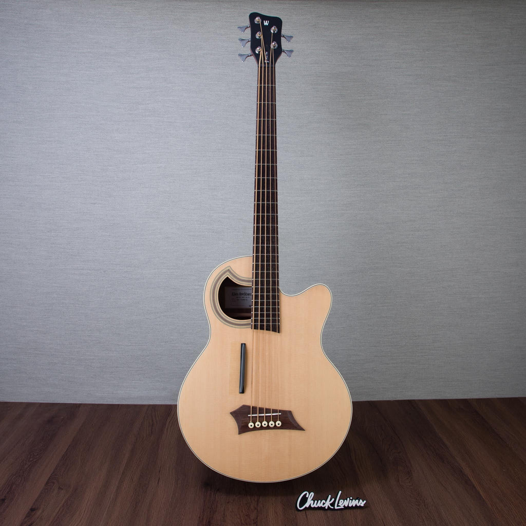 Warwick RockBass Alien Standard 5-String Acoustic Electric Bass Guitar - Natural Transparent Satin - #WAC C