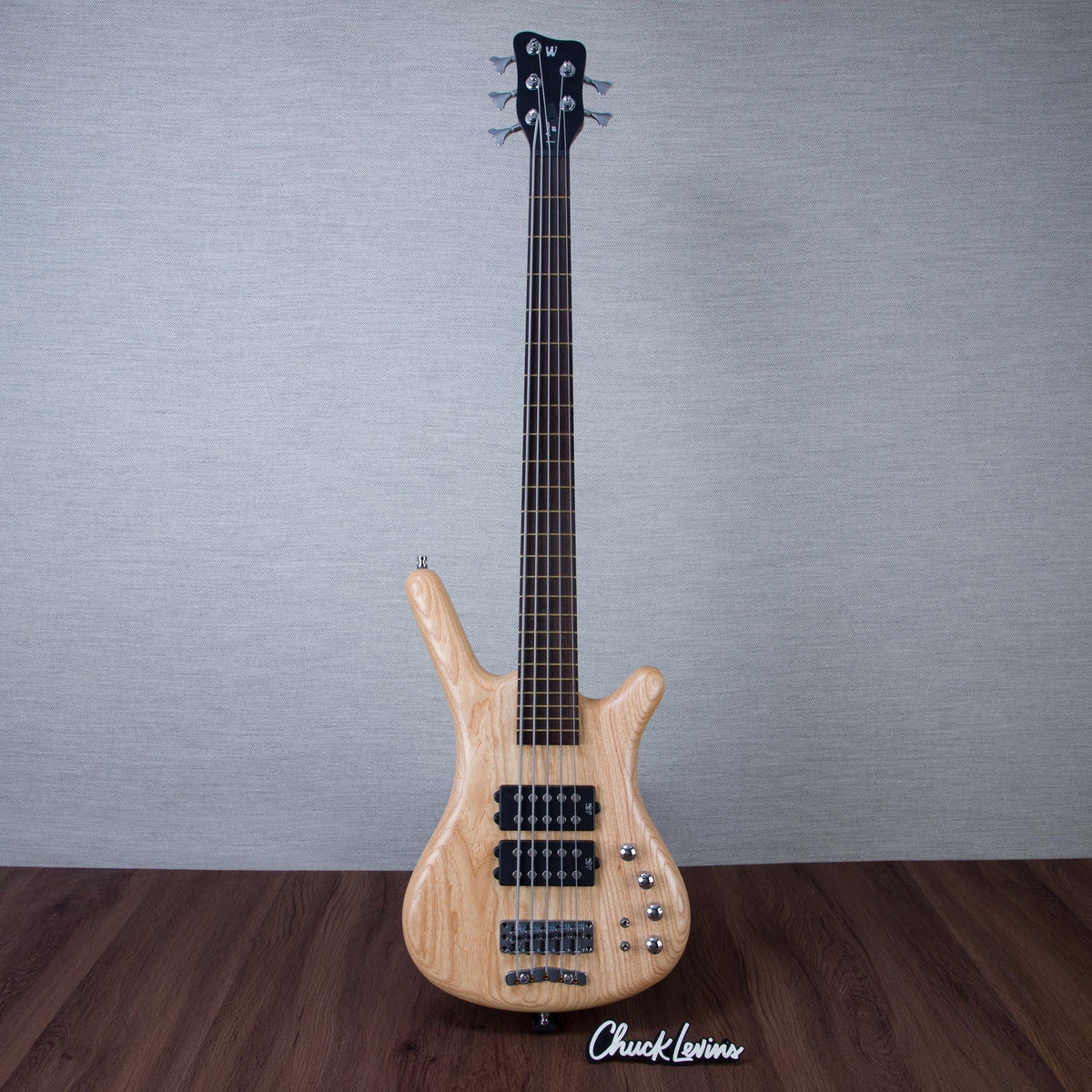 Warwick Pro Series Corvette 5-String Electric Bass Guitar - Natural Transparent Satin - #GPS L 010778-22 - View 2