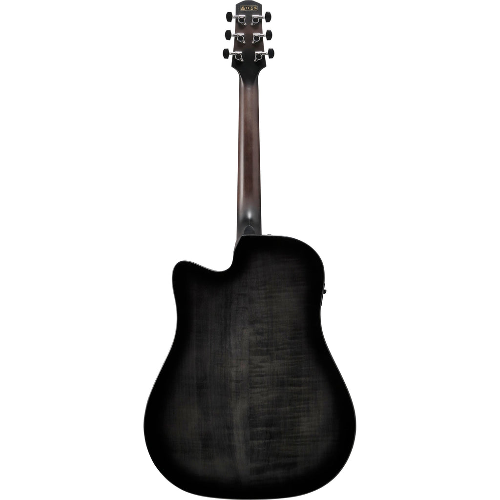 Ibanez AAD77CE AAD Acoustic Electric Guitar - Transparent Black Sunburst - View 3 | MusicMarket