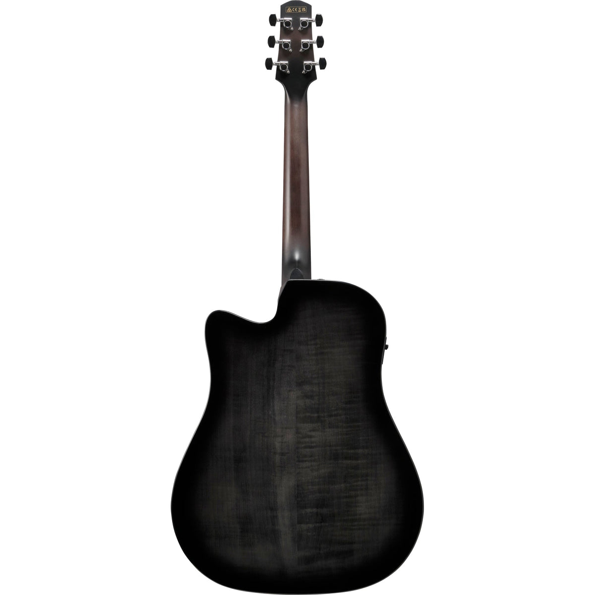 Ibanez AAD77CE AAD Acoustic Electric Guitar - Transparent Black Sunburst - View 3 | MusicMarket