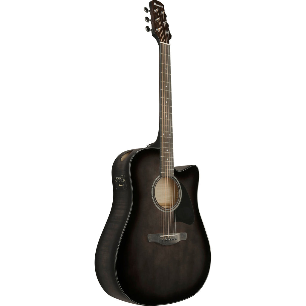 Ibanez AAD77CE AAD Acoustic Electric Guitar - Transparent Black Sunburst - View 4 | MusicMarket