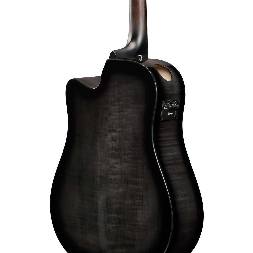 Ibanez AAD77CE AAD Acoustic Electric Guitar - Transparent Black Sunburst - View 5 | MusicMarket