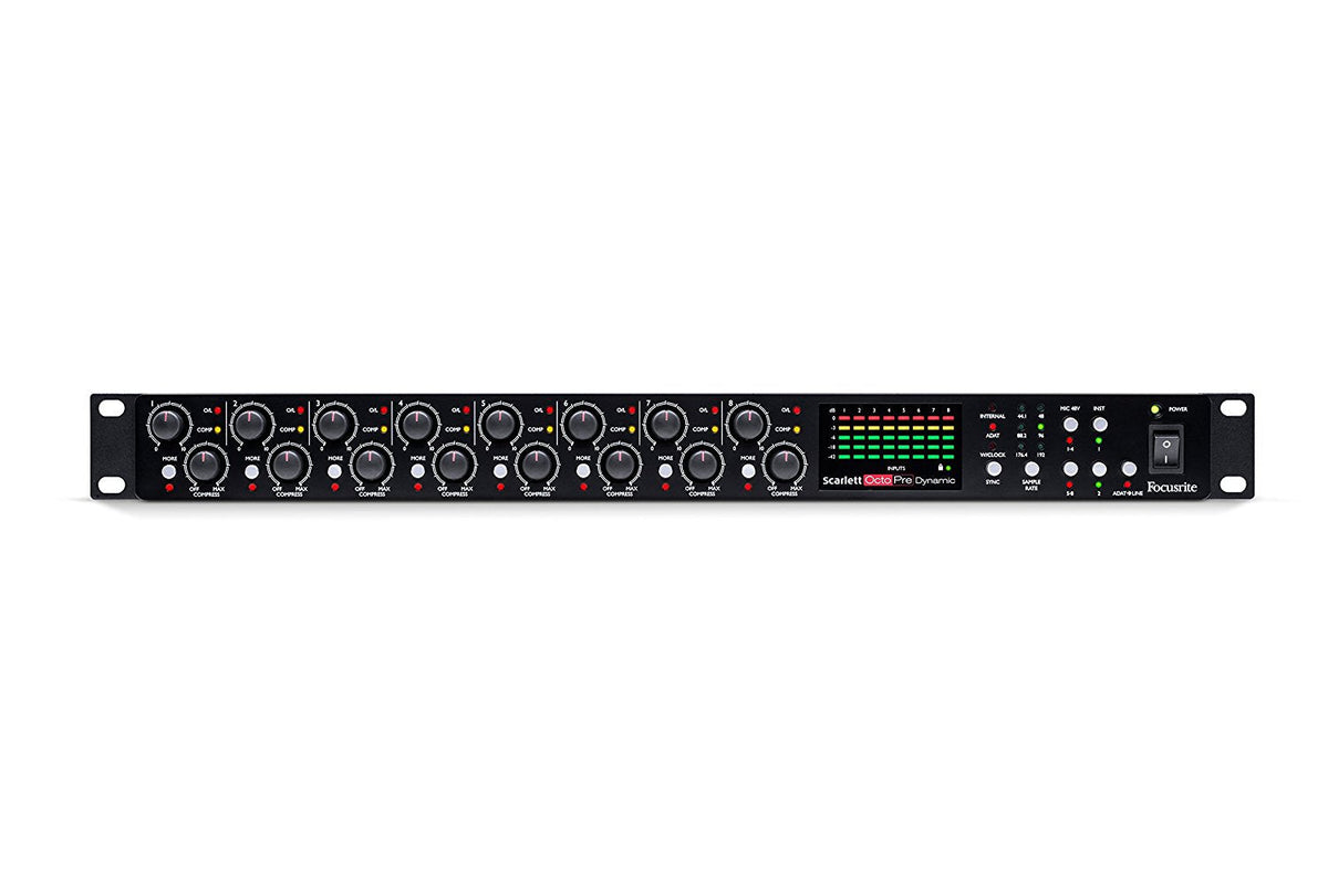 Focusrite Scarlett OctoPre Dynamic 8-Channel Mic Pre - View 12 | MusicMarket