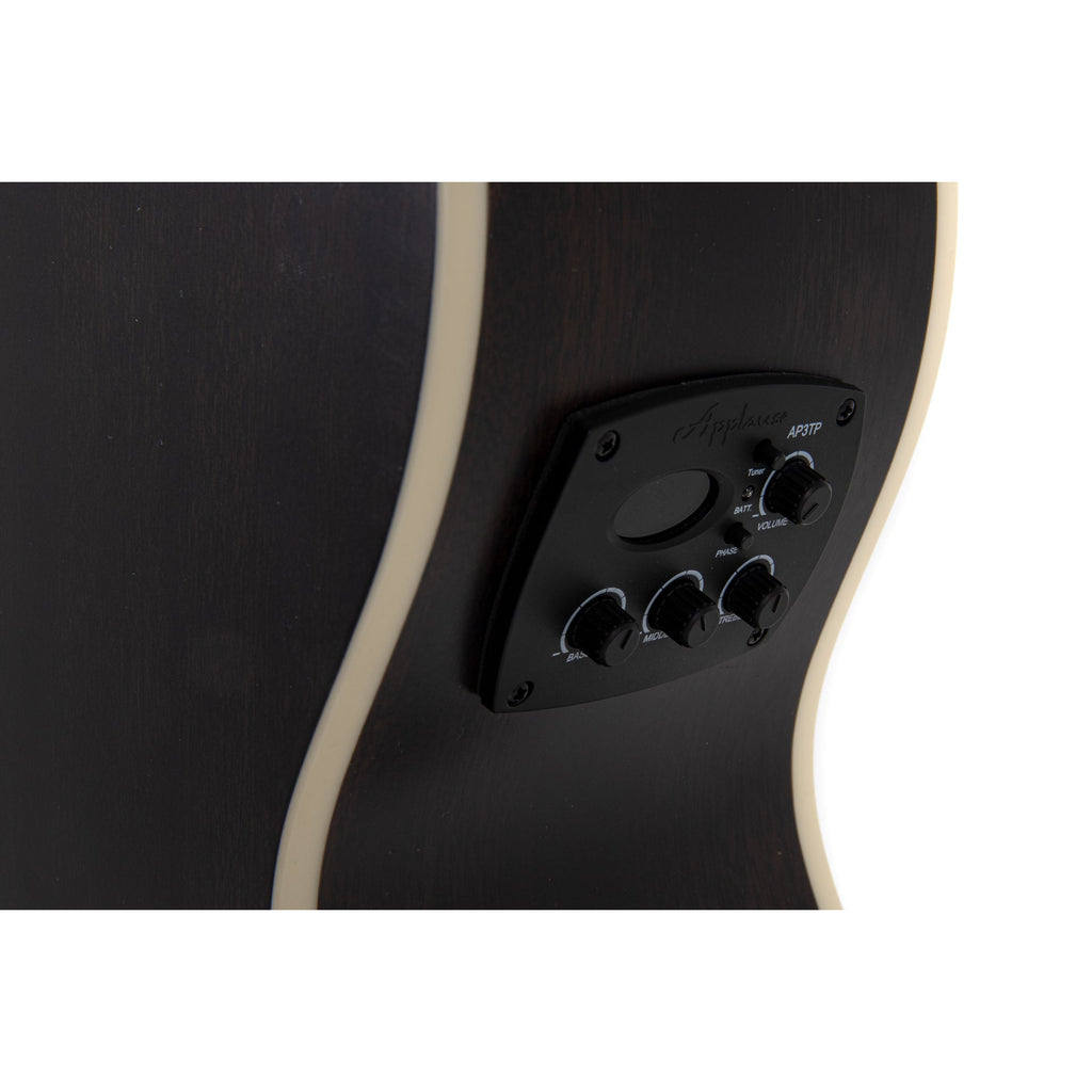 Ovation Applause Wood Classics Acoustic Electric Jumbo Bass - Black Matt - View 8 | MusicMarket