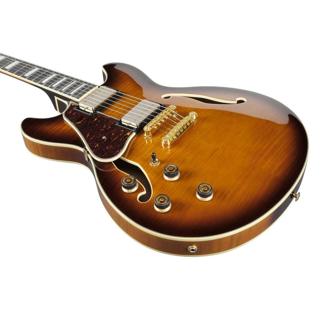 Ibanez AS93FML AS Artcore Expressionist Left Handed Electric Guitar - Violin Sunburst - View 7 | MusicMarket