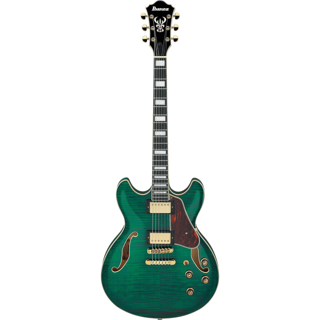 Ibanez AS93FM Artcore Expressionist Electric Guitar - Transparent Moss Green - View 2 | MusicMarket
