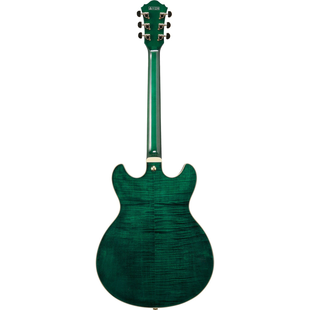 Ibanez AS93FM Artcore Expressionist Electric Guitar - Transparent Moss Green - View 3 | MusicMarket
