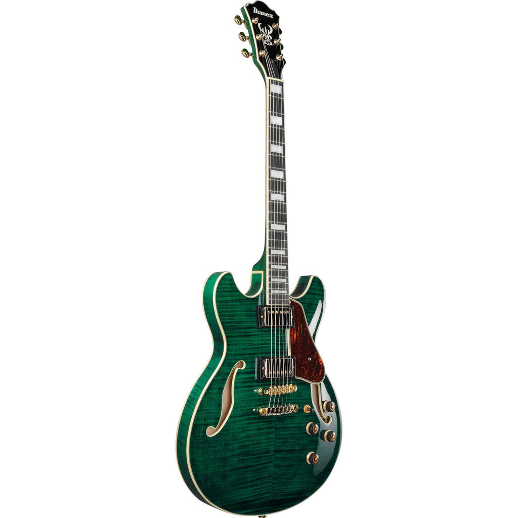 Ibanez AS93FM Artcore Expressionist Electric Guitar - Transparent Moss Green - View 4 | MusicMarket