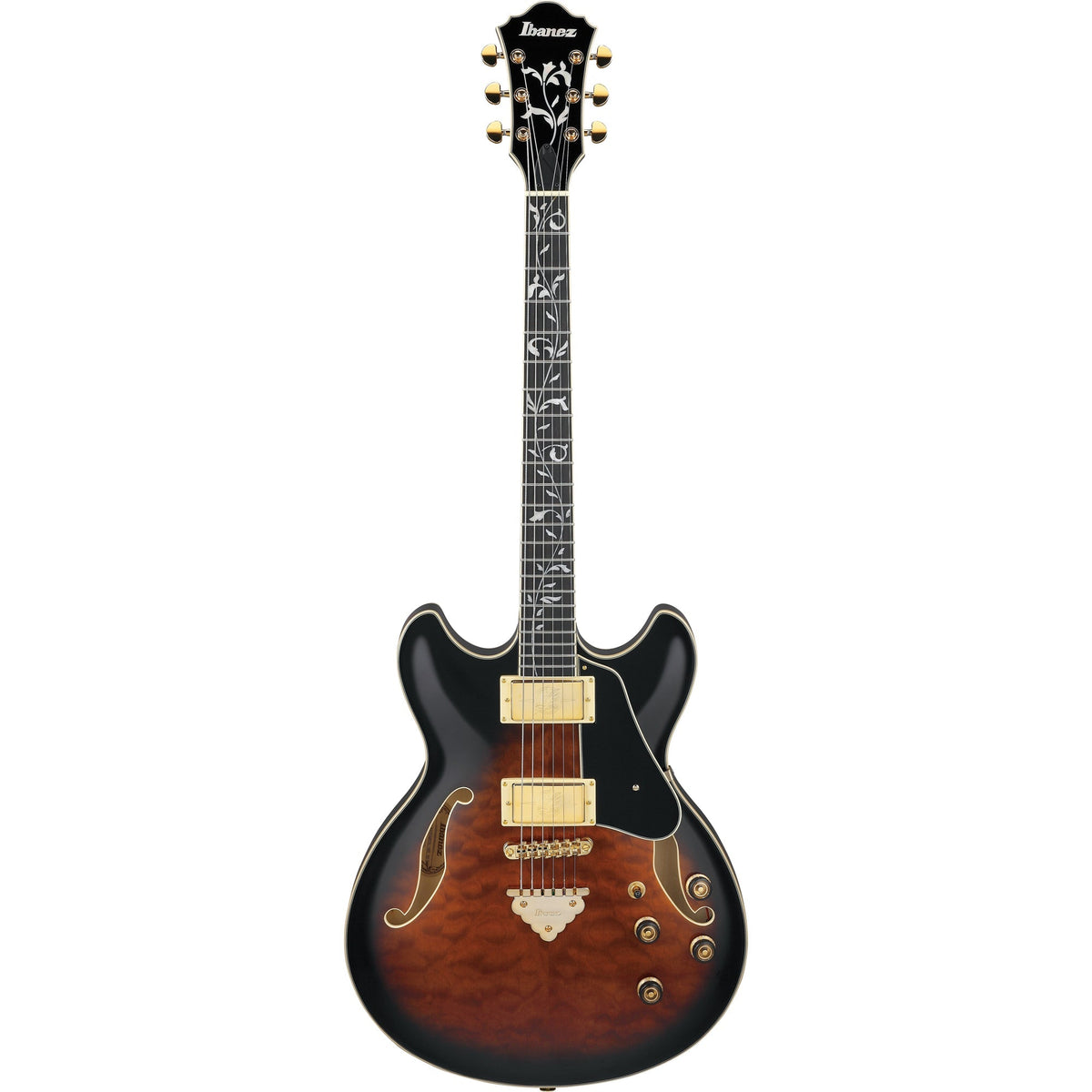 Ibanez AS Artcore Expressionist Semi-Hollow Electric Guitar - Dark Brown Sunburst - View 2 | MusicMarket