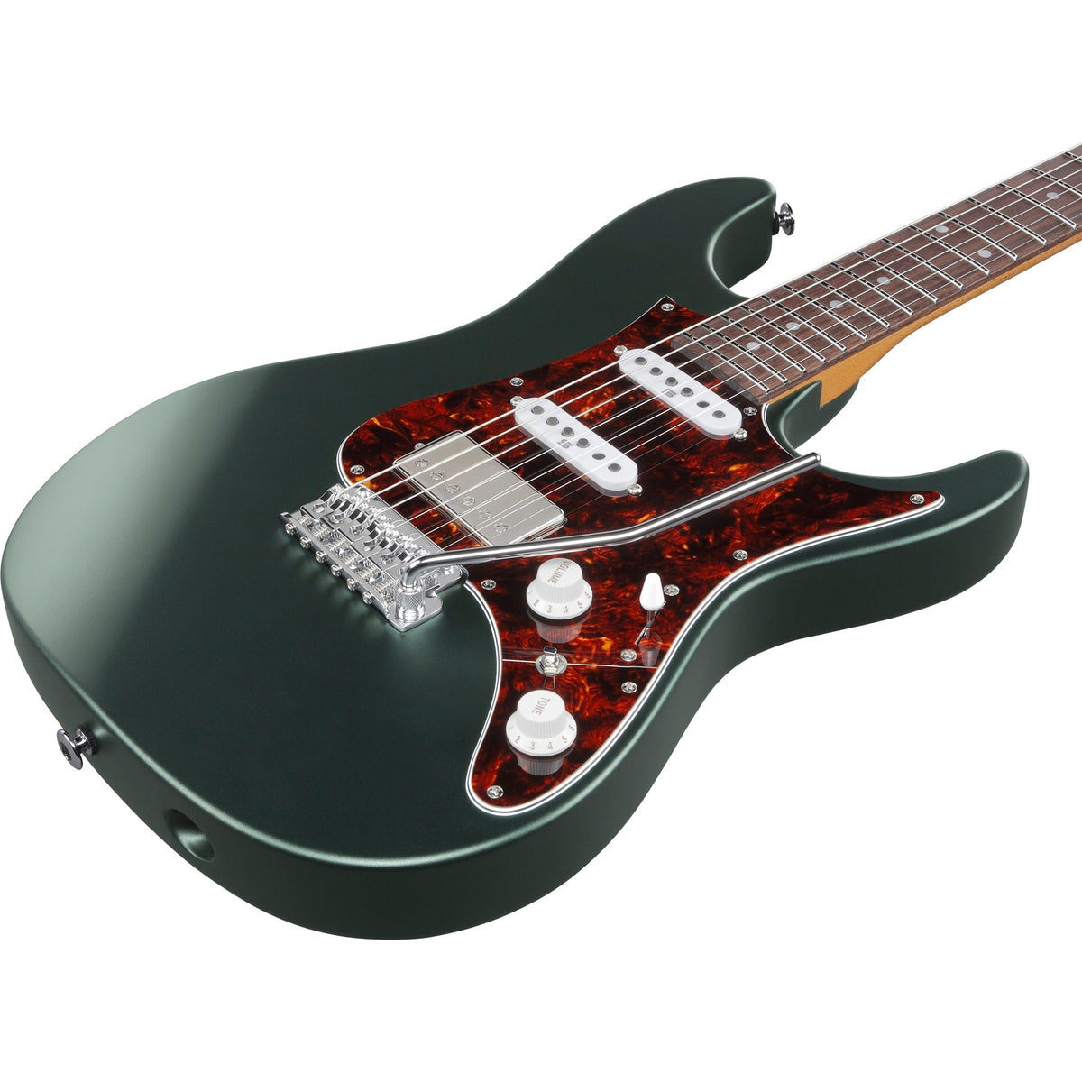 Ibanez AZ2204N AZ Prestige 6 String Electric Guitar - Ivy Green Metallic Flat - View 8 | MusicMarket