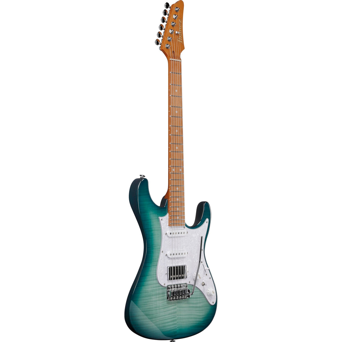 Ibanez AZ22S1F AZ Standard 6-String Electric Guitar -Transparent Turquoise Burst - View 4 | MusicMarket