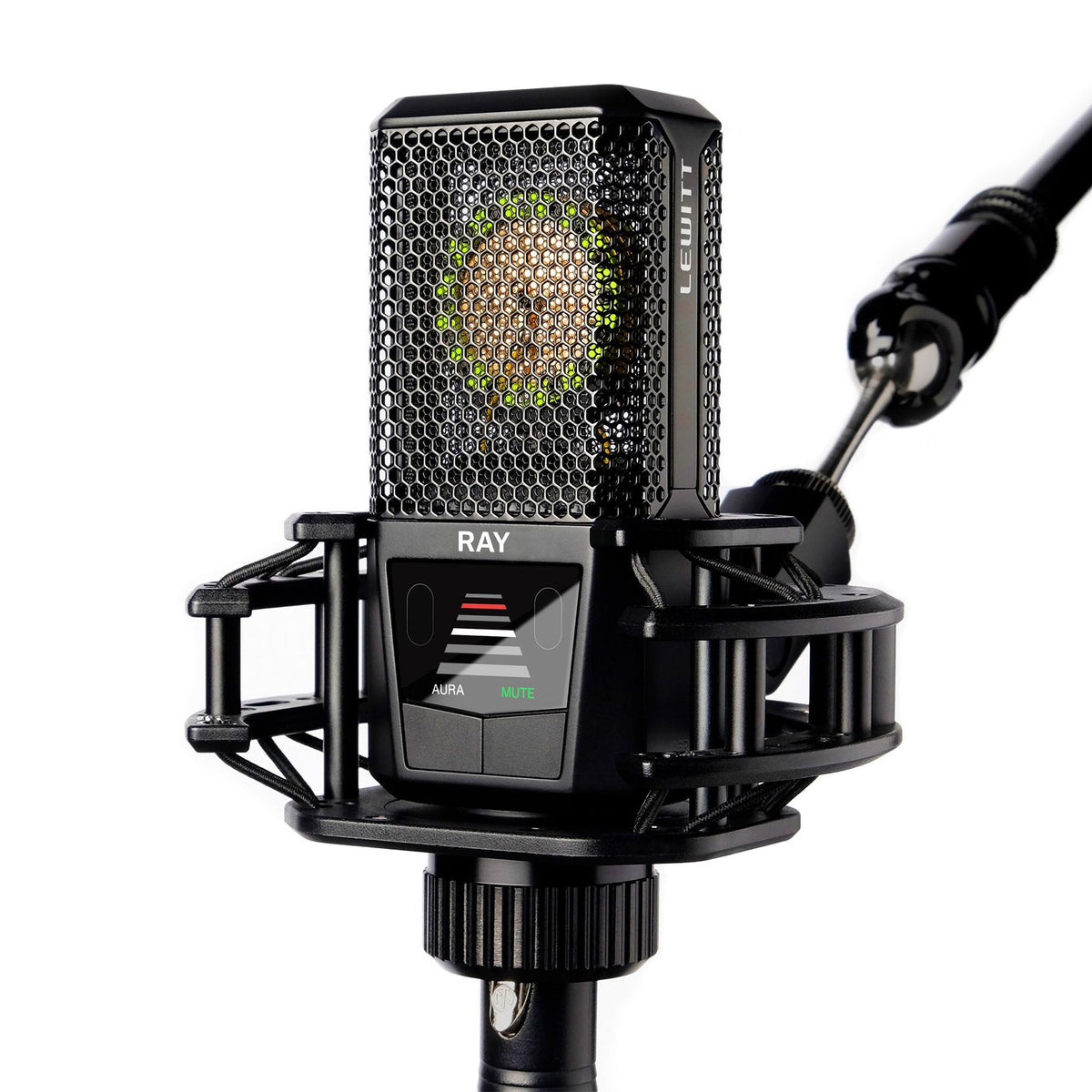 Lewitt RAY Microphone with Autofocus for Your Voice - Mute by Distance and Mute Button - for Podcasts, Streaming,