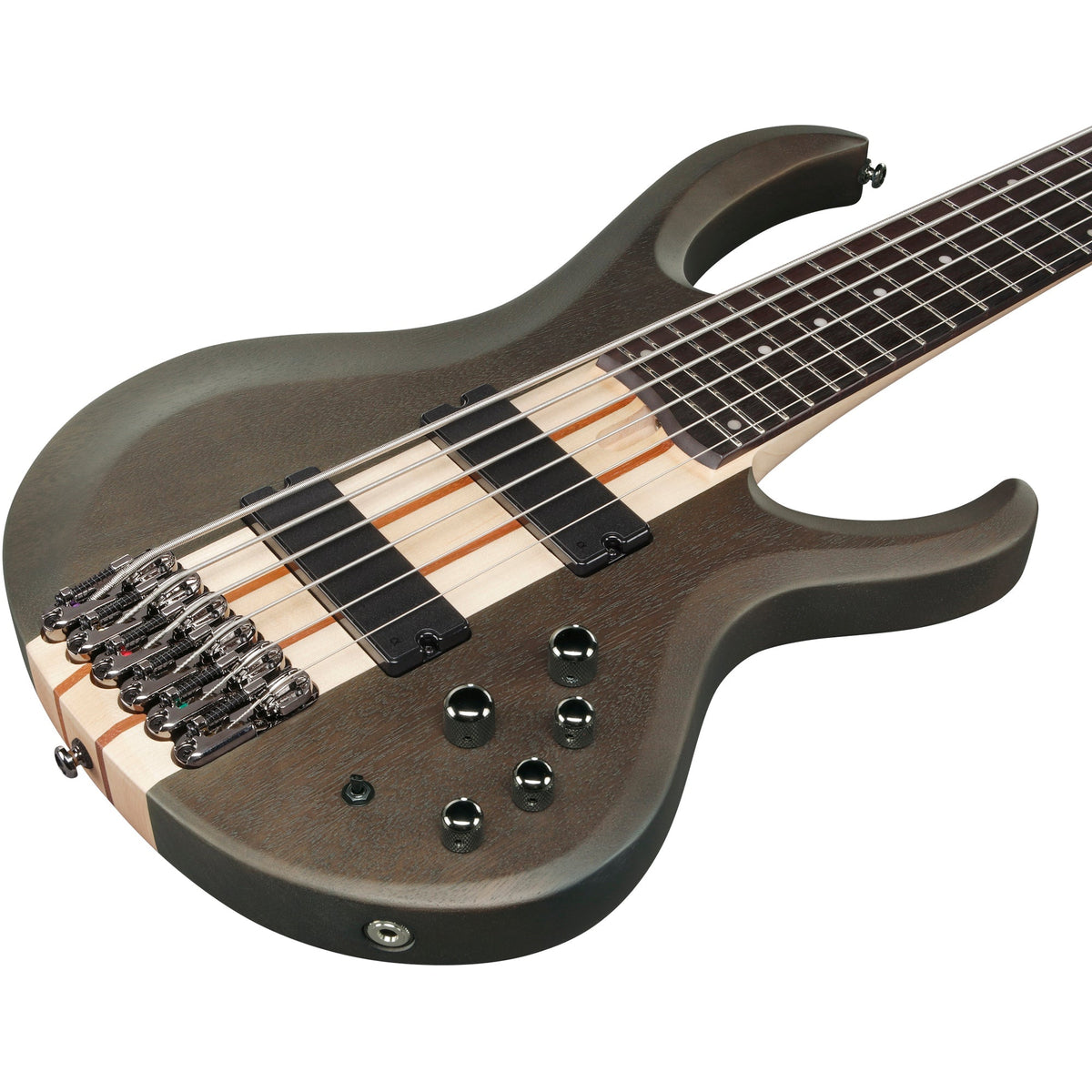 Ibanez BTB606 BTB Standard 6-String Electric Bass - Transparent Gray Flat - View 7 | MusicMarket