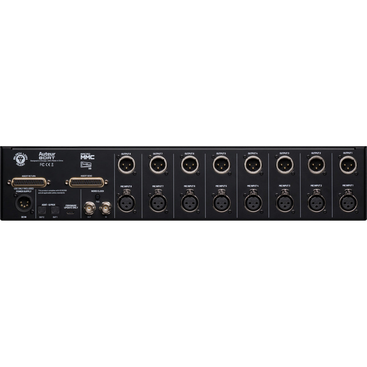 Black Lion Audio 8DAT 8 Channel Auteur Packed Mic Pre - View 5 | MusicMarket