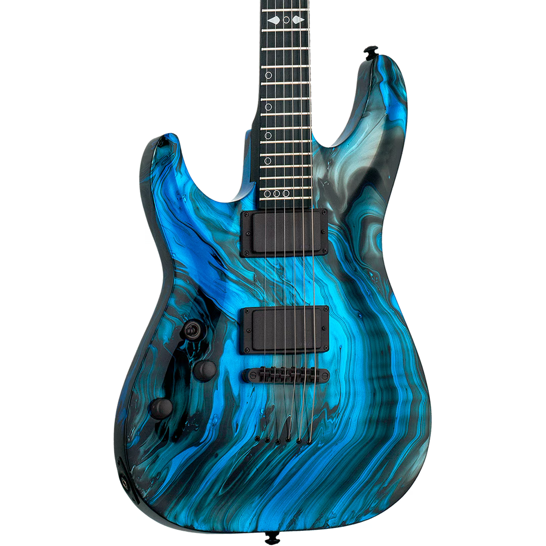Schecter C-1 Hydro-Dip Left Handed Electric Guitar - Midnight Tide - MusicMarket