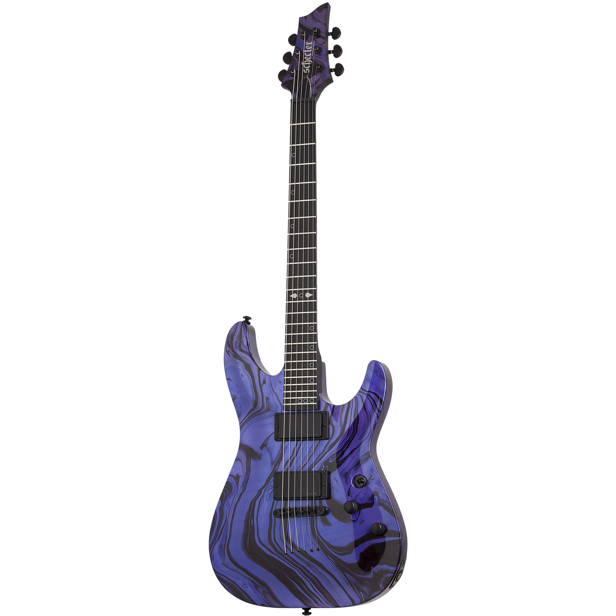 Schecter C-1 Hydro-Dip Electric Guitar - Purple Obsidian - View 2 | MusicMarket