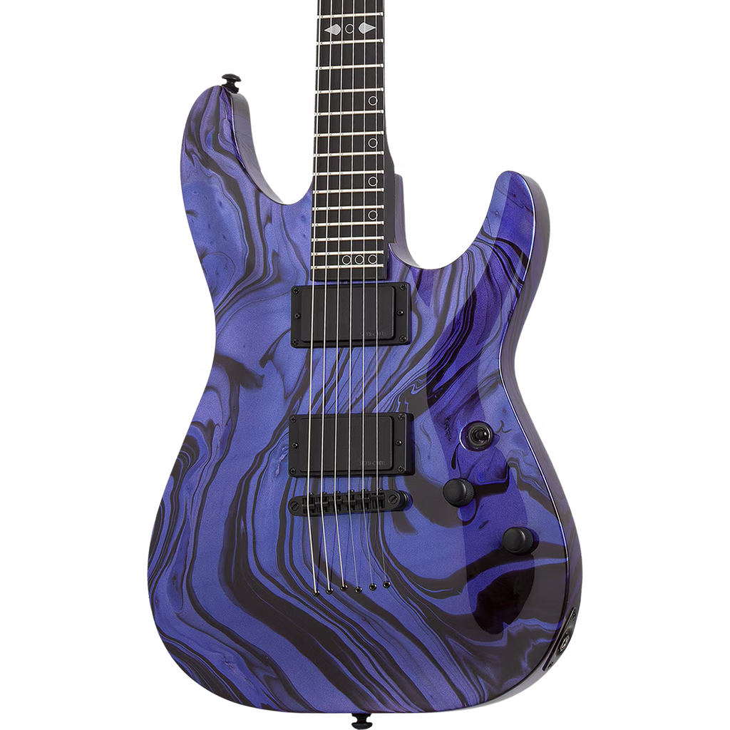 Schecter C-1 Hydro-Dip Electric Guitar - Purple Obsidian - MusicMarket
