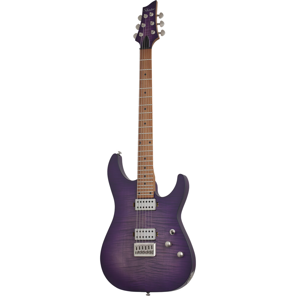 Schecter C-1 Standard Plus Electric Guitar - Transparent Purple Burst - View 2 | MusicMarket