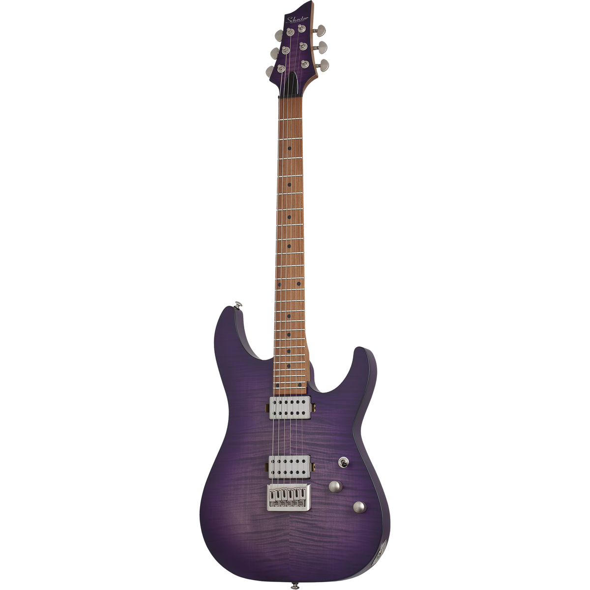 Schecter C-1 Standard Plus Electric Guitar - Transparent Purple Burst - View 2 | MusicMarket