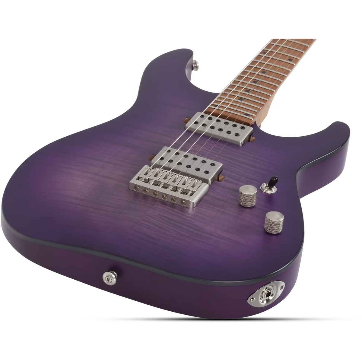 Schecter C-1 Standard Plus Electric Guitar - Transparent Purple Burst - View 5 | MusicMarket