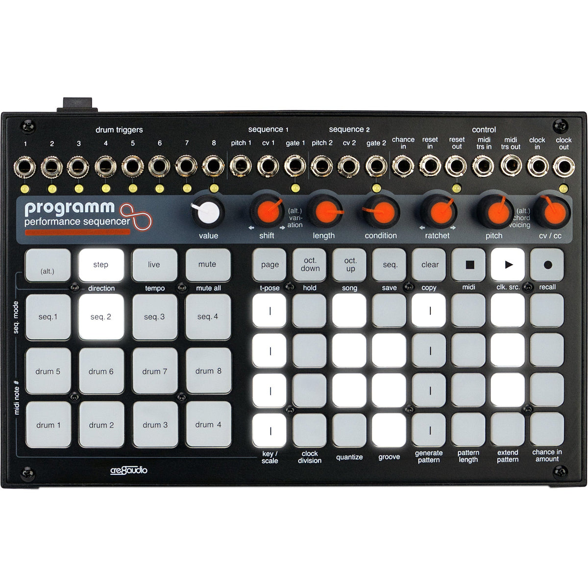 Cre8audio Programm Intuitive Performance MIDI and CV Sequencer - MusicMarket