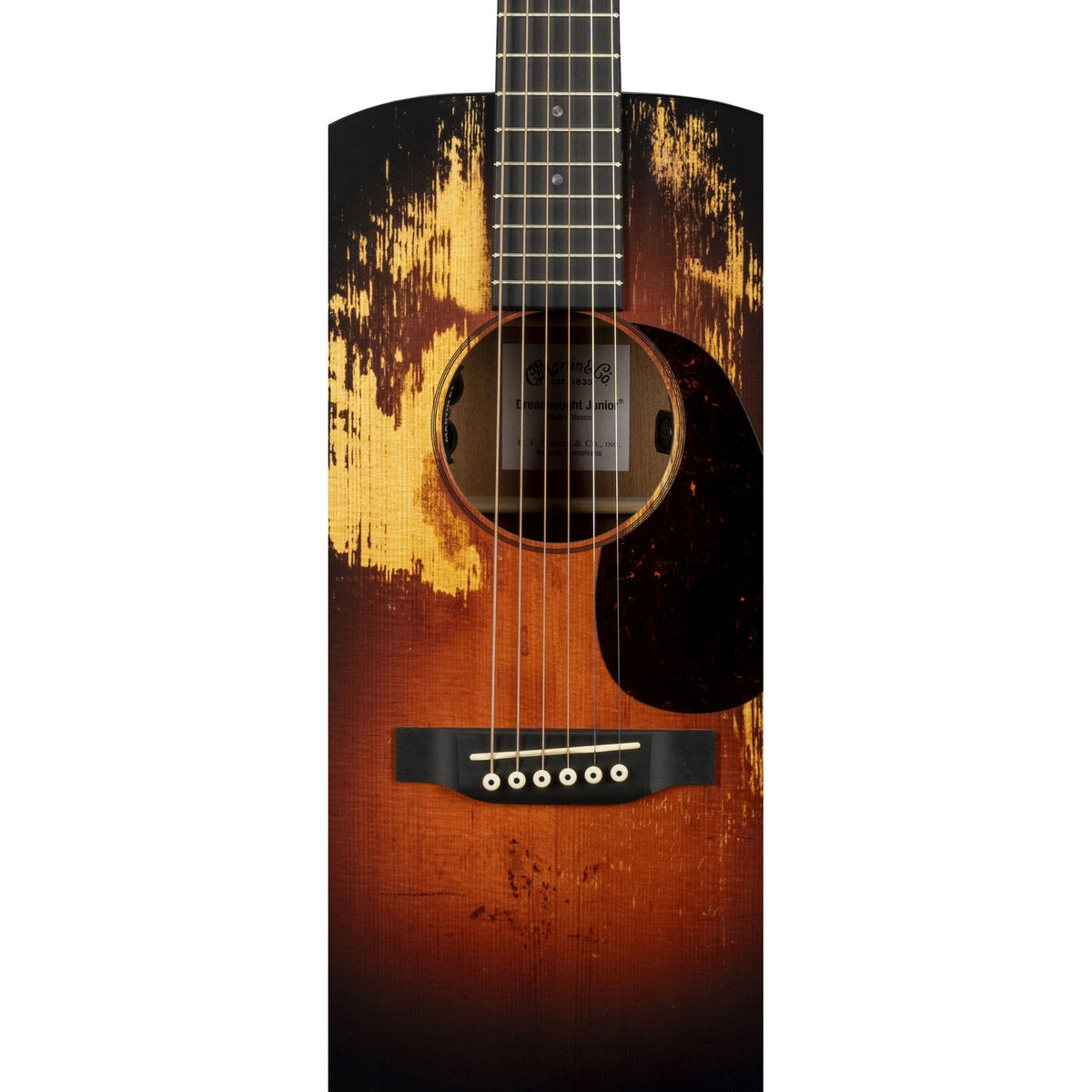 Martin D Jr E StreetLegend Burst Acoustic Electric Guitar - Sunburst - View 5 | MusicMarket