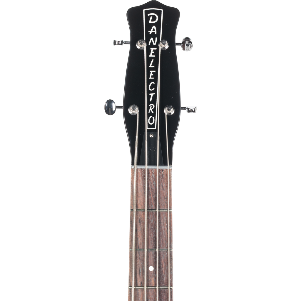 Danelectro 58 Longhorn 4 String Electric Bass - Black w/ Red Binding - View 4 | MusicMarket