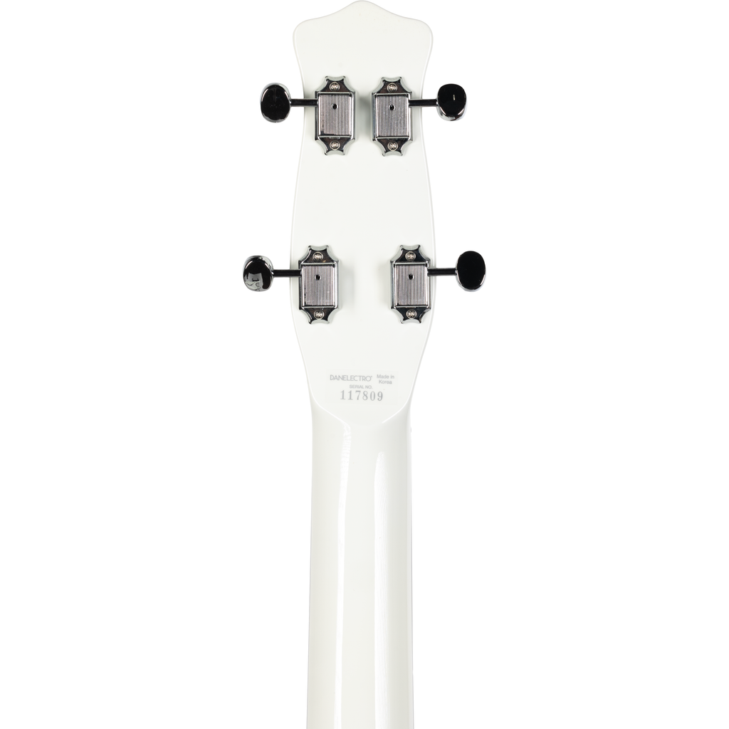 Danelectro 58 Longhorn 4 String Bass - Red Hot White - View 5 | MusicMarket
