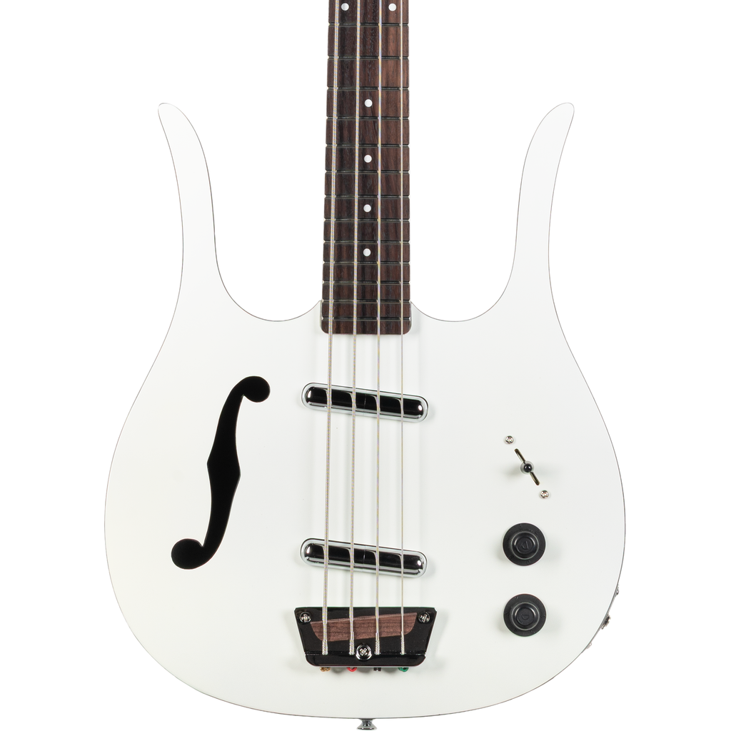 Danelectro 58 Longhorn 4 String Bass - Red Hot White - MusicMarket