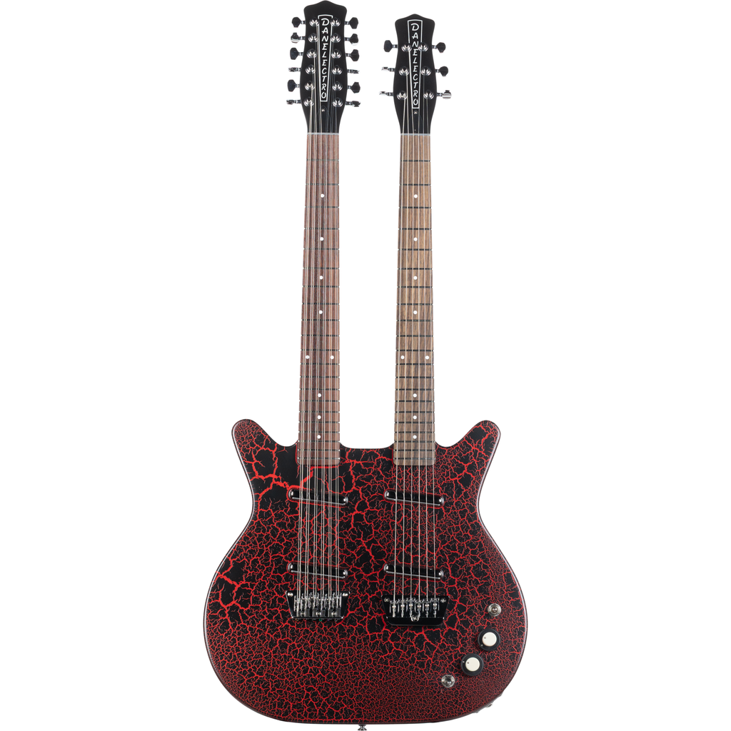 Danelectro 6/12 Doubleneck Electric Guitar - Red Crackle - View 2 | MusicMarket