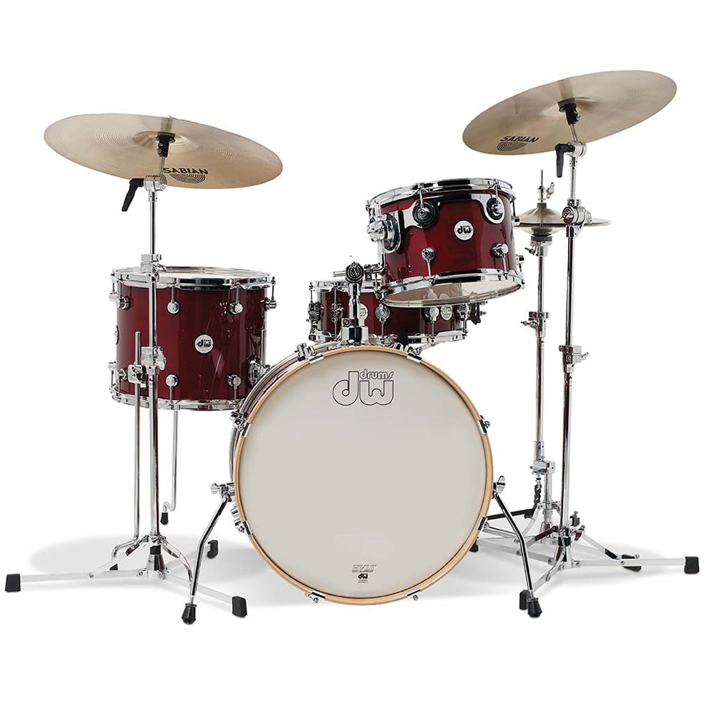 Drum Workshop Design Series Frequent Flyer 4-Piece Shell Pack - Cherry Stain - MusicMarket