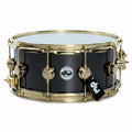 Drum Workshop 14x6.5 Black Nickel Over Brass Snare Drum w/ Gold Hardware - MusicMarket