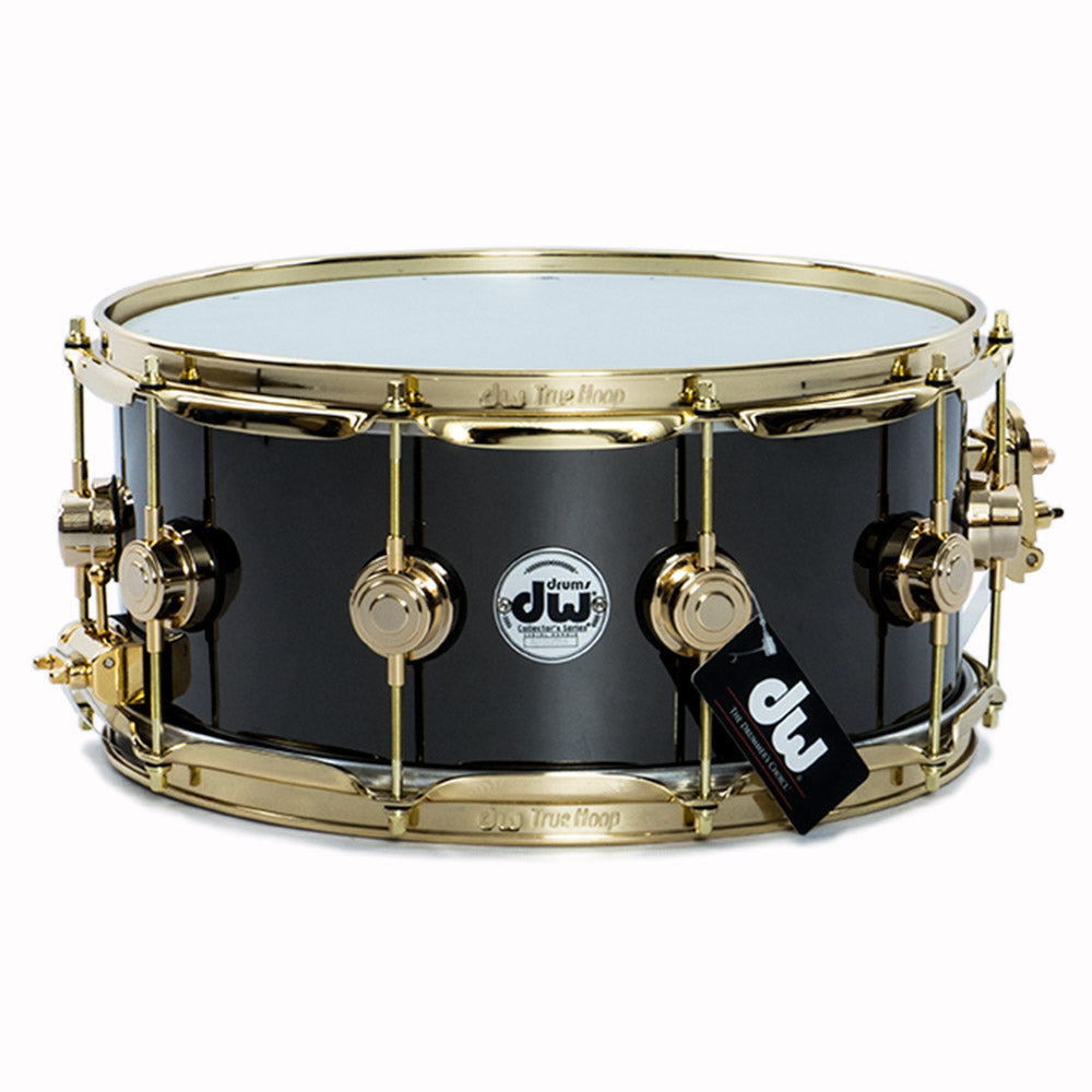 Drum Workshop 14x6.5 Black Nickel Over Brass Snare Drum w/ Gold Hardware - MusicMarket