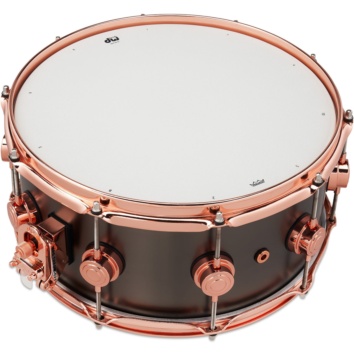 Drum Workshop Collectors Series 6.5x14 Snare Drum -Satin Black Nickel over Brass - View 2 | MusicMarket