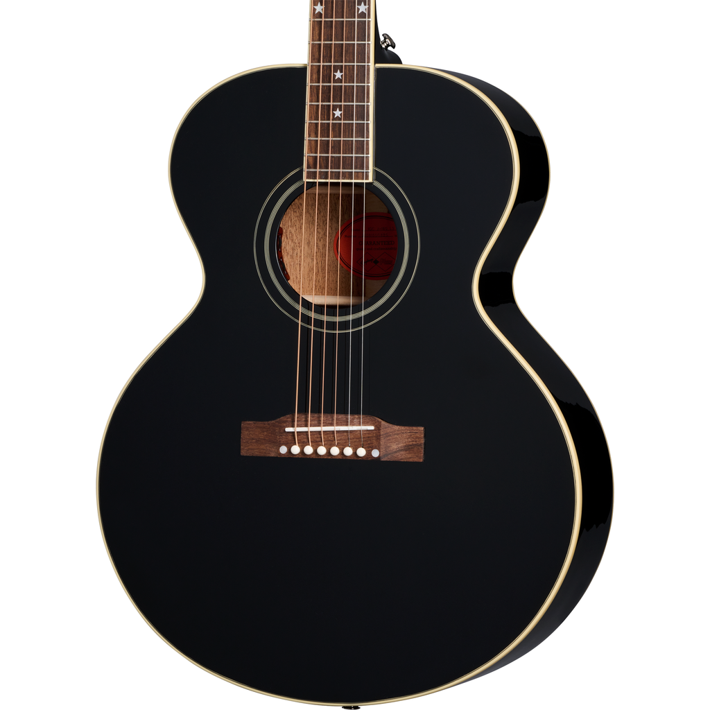 Epiphone J-180 LS Acoustic Electric Guitar - Ebony - MusicMarket