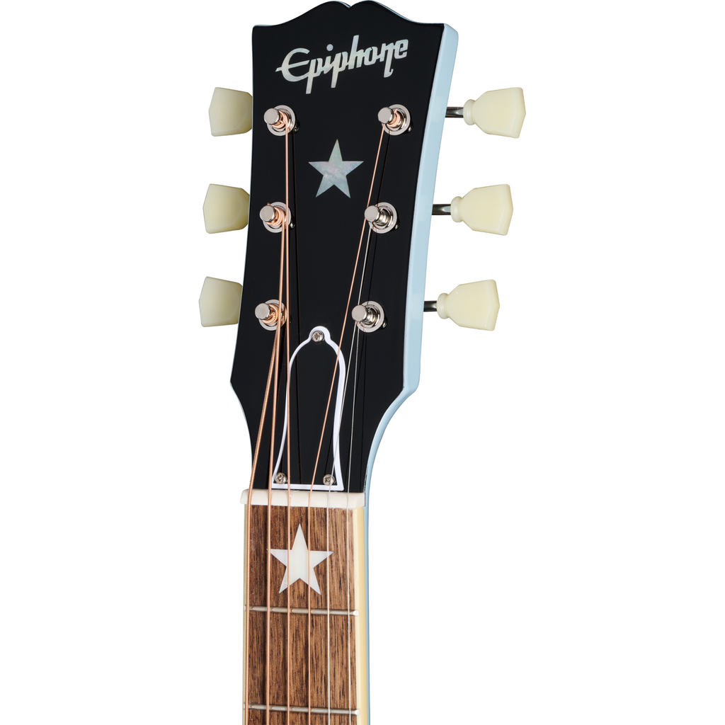 Epiphone J-180 LS Acoustic Electric Guitar - Frost Blue - View 5 | MusicMarket