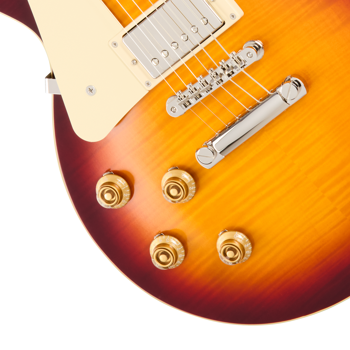 Epiphone 1959 Les Paul Standard Reissue Left Handed Electric Guitar - Deep Cherry Sunburst - View 6 | MusicMarket