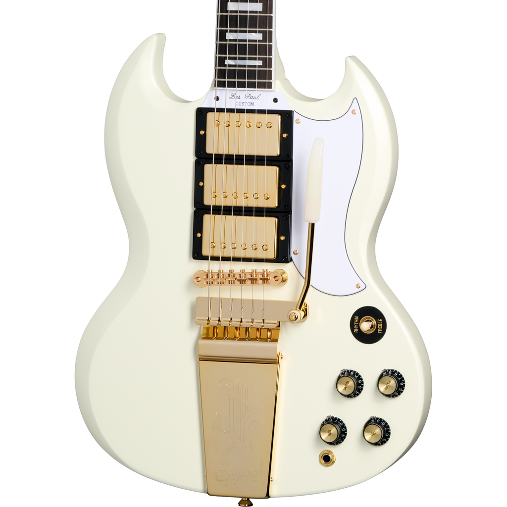 Epiphone 1963 Les Paul SG Custom with Maestro Vibrola - Classic White - MusicMarket