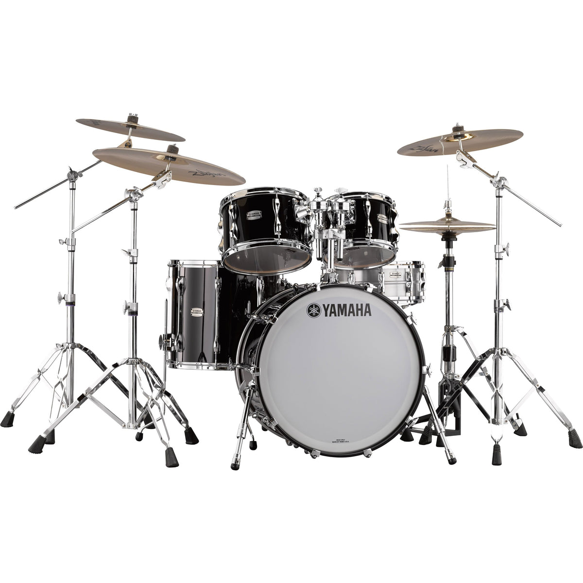 Yamaha Recording Custom 4-Piece Shell Kit - Solid Black - MusicMarket