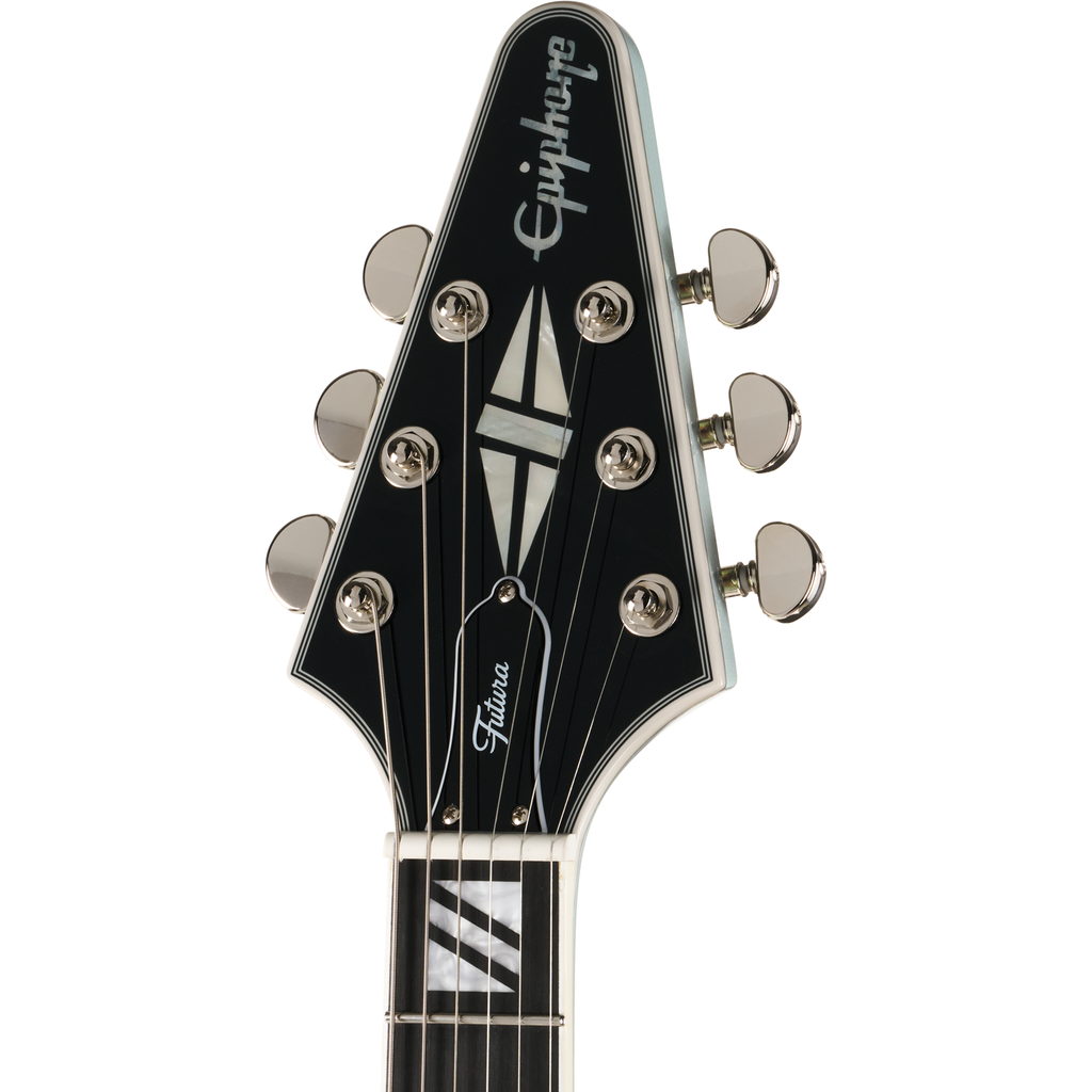Epiphone Futura Flying V Custom Electric Guitar - Quicksilver Shift - View 4 | MusicMarket