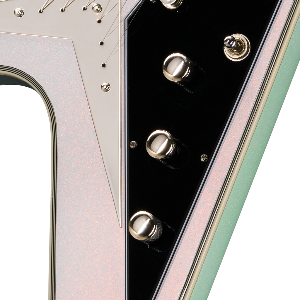 Epiphone Futura Flying V Custom Electric Guitar - Quicksilver Shift - View 7 | MusicMarket
