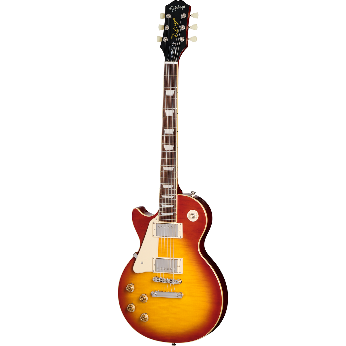 Epiphone Les Paul Standard 50s Left Handed Electric Guitar - Washed Cherry Sunburst - View 2 | MusicMarket